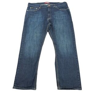 Lee Premium Select Regular Fit Straight Leg Jeans Mens 40x30 Blue Stretch Denim